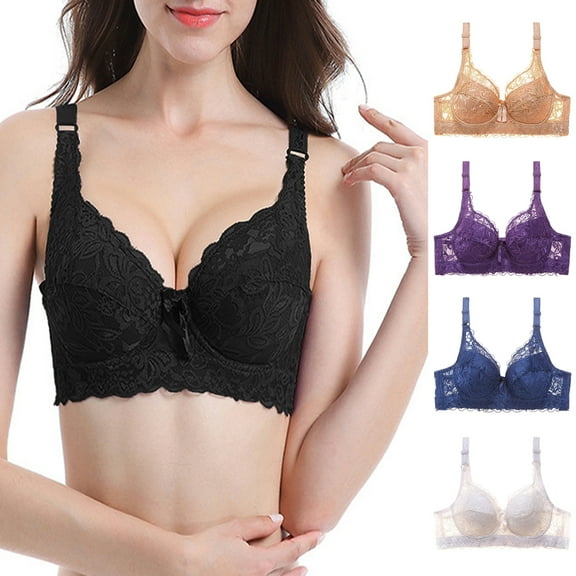 ZenCart Women's Push Up Bra Plus Size Padded Underwire Bra Lift Up Sexy Lace Bra with Adjustable Straps for Everyday Wear