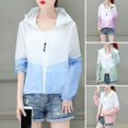 thumbnail image 1 of ZenCart Women's Sun Protection Jacket Full Zip Thin Hoodie Jacket Athletic Workout Anti UV Windbreaker Quick Dry Hiking Coat for Outdoor Camping, 1 of 8
