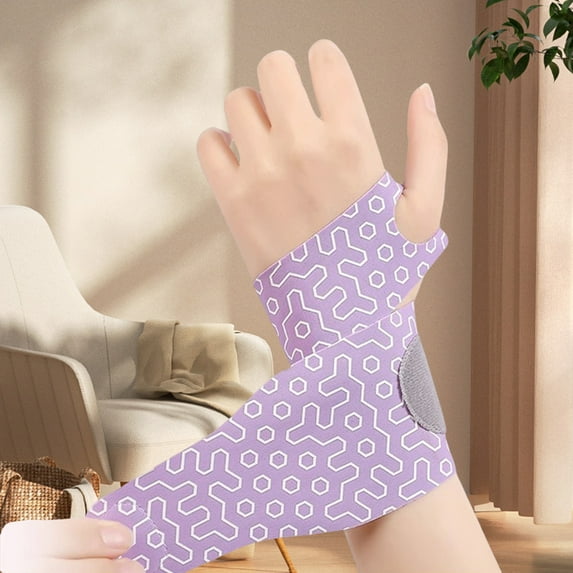 ZenCea Wrist Brace for Carpal Tunnel & Pain Relief, Ultra-Thin Compression Support for Arthritis, Tendonitis - Left & Right Hand Wrist Wraps for Sports & Daily Use(Purple)
