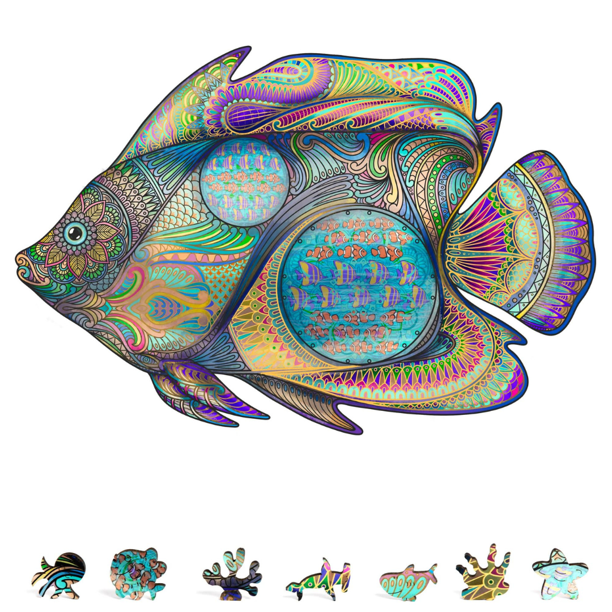 ZenChalet Tropical Fish Premium Wooden Jigsaw Puzzle for Adults