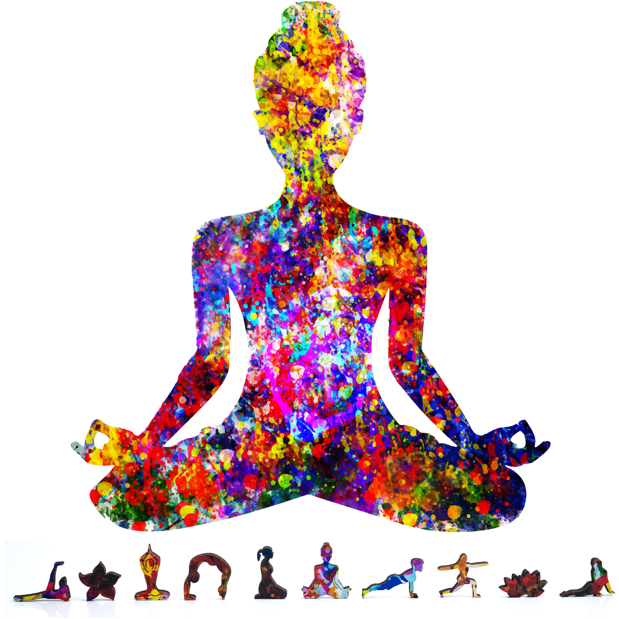 ZenChalet Yoga Pose Puzzle Premium Wooden Jigsaw Puzzle for Adults