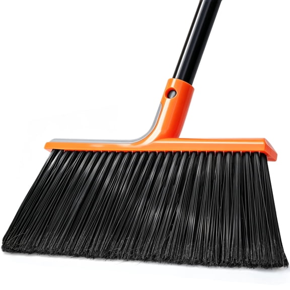 ZenClean Heavy Duty Broom with 56" Long Handle, Outdoor Indoor Broom
