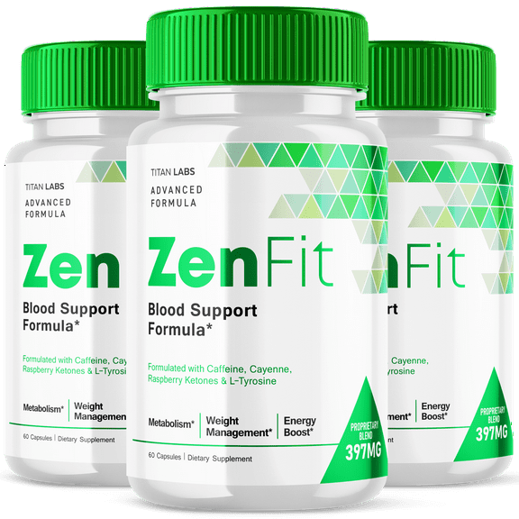 ZenFit Blood Sugar Support Formula Maximum Strength Supplement 3 Pack