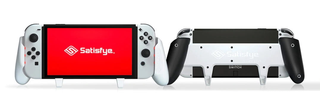 Satisfye - ZenGrip Pro Gen 3 OLED, Compatible with Nintendo Switch - Comfortable & Ergonomic Grip, Joy Con & Switch Control. (White)