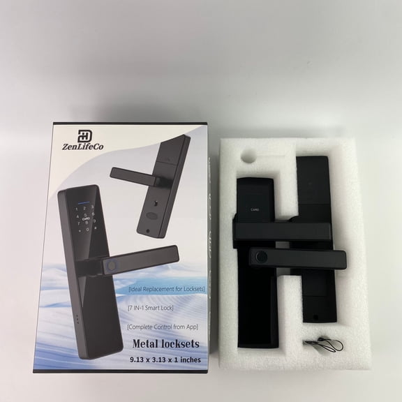 ZenLifeCo Metal locksets, Intelligent electronic door lock, USB charging - metal touch screen keyboard, powered by AA battery