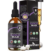 Zenmen Organic Garlic Tincture - for Immune Support, Antioxidants, 2.32 oz, Unisex, USA-Made