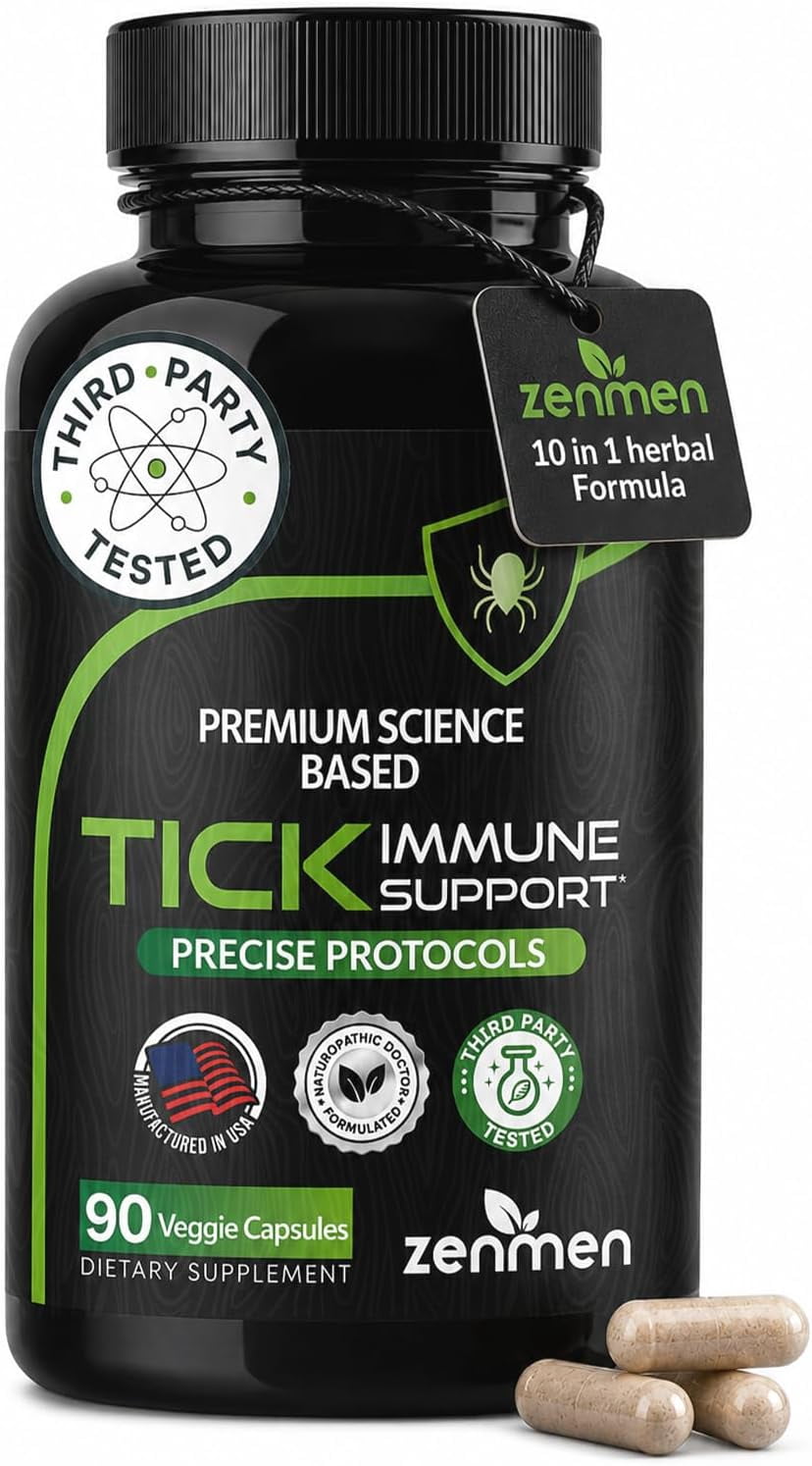Zenmen Tick Immune Support - with Japanese Knotweed - Unisex,Gluten Free,90 Vegan Capsules, USA Made