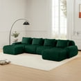 thumbnail image 1 of ZenNook 146" Modern Modular Sectional Sofa for Living Room, Oversized 4 Seater Boneless Couch with Ottoman, Flannelette Fabric Cloud Couch Sectional, No Assembly Compressed Sofas para Sala, 1 of 8