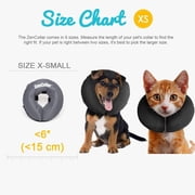 ZenPet Protective Inflatable Recovery Collar for Dogs and Cats XS