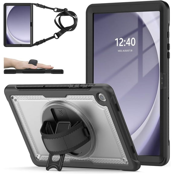 ZenRich Case for Samsung Galaxy Tab A9 Plus / A9+ 5G 11" 2023 (SM-X210/X216/X218),Heavy Duty Shockproof Protective Case with 360 Rotating Kickstand Hand & Shoulder Belt for Galaxy Tab A9 Plus 11 inch