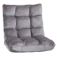 thumbnail image 1 of ZenSports 14-Position Folding Floor Chair, Adjustable Padded Sleeper Bed Gaming Lazy Sofa Chair with Back Support Gray, 1 of 9
