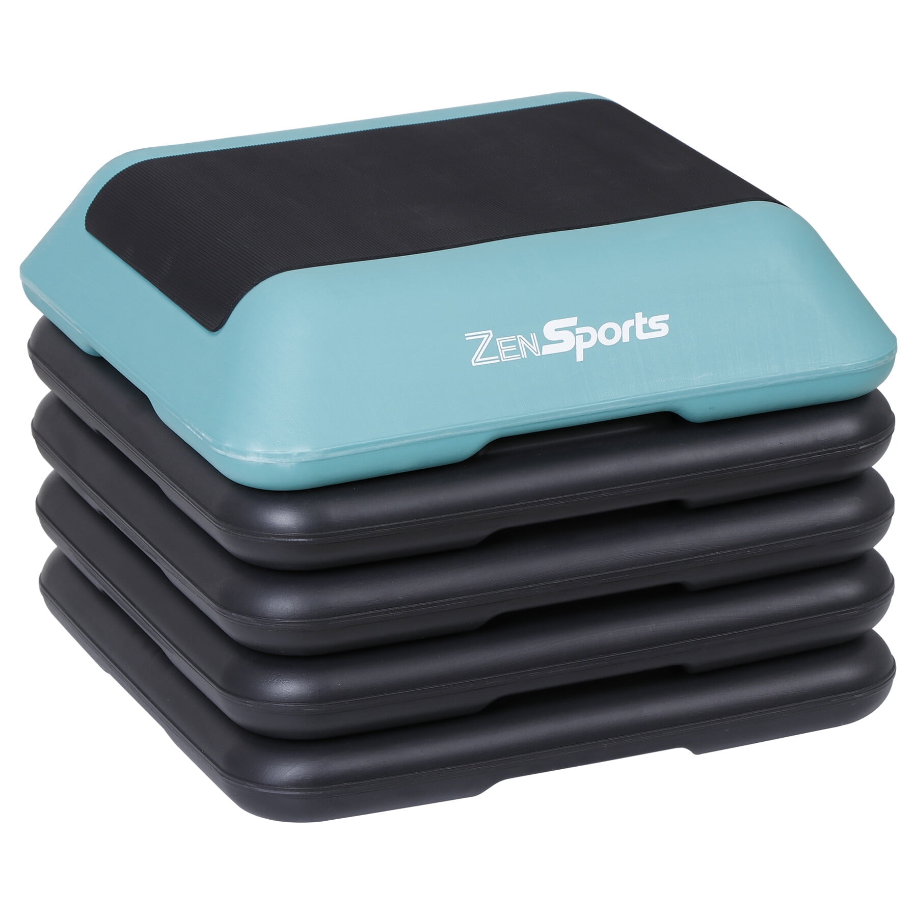 ZenSports 16-in Aerobic Step Platform W/4 Risers, Height Adjustable ...