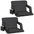 thumbnail image 1 of ZenSports 2 Pack 25-in Extra Wide Stadium Seat Chair 6 Reclining Positions Padded Foldable for Bleacher, 1 of 10