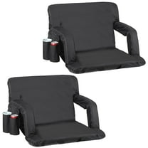 ZenSports 2 Pack 25-in Extra Wide Stadium Seat Chair 6 Reclining Positions Padded Foldable for Bleacher