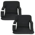 thumbnail image 1 of ZenSports 2 Pack Stadium Chair Seat for Bleachers 6 Reclining Positions - Black, 1 of 11