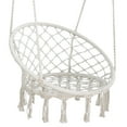 thumbnail image 1 of ZenSports  260lbs Hammock Chair Hanging Macrame Swing Cotton Rope - Indoor Outdoor Beige, 1 of 10
