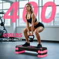 thumbnail image 1 of ZenSports 30'' Adjustable Workout Aerobic Step Platform W/4 Risers 4’’ 6’’ 8’’, Non-Slip Surface, Pink, 1 of 10