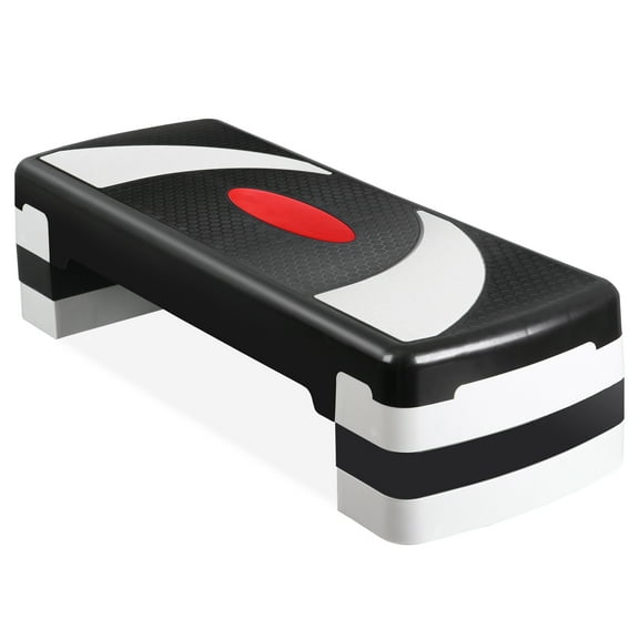 ZenSports 30'' Adjustable Workout Aerobic Stepper 550lbs Exercise Step Platform W/4 Risers
