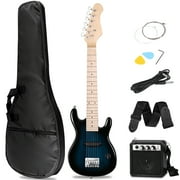 ZenSports 30-inch Kids Electric Beginner Guitar 3/4 Size W/Amp & Accessories Pack, Right-Handed Blue