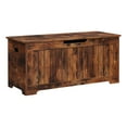 thumbnail image 1 of ZenSports 39''L Wooden Storage Chest Bench Box W/Safety Hinged Lid for Entryway, Bedroom, Rustic Brown, 1 of 10