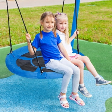 40-Inch Round Saucer Swing with Lights for Kids & Adults