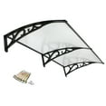 thumbnail image 1 of ZenSports Awnings 40"x80" Contemporary UV-Resistant Polycarbonate Door Canopy, White, 1 of 10