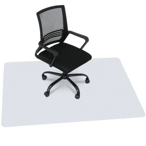 ZenSports 46"W x 60"L Clear PVC Chair Mat Office Mat for Carpet W/Cleats, Phthalate Free