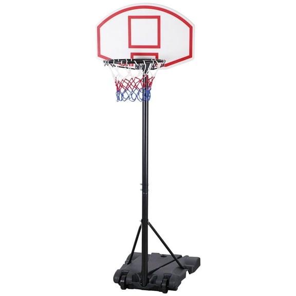 ZenSports 5.5-6.8ft Height Adjustable Basketball Hoop for Kids W/Wheels