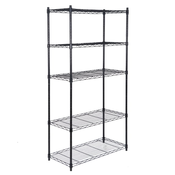 ZenSports 5-Tier Storage Rack 300LBS Steel Wire Shelving Unit for Aduult Kitchen Garage
