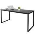 thumbnail image 1 of ZenSports 55 inch Large Computer Desk Home Office MDF Writing Desk Adult Workstation Black, 1 of 10