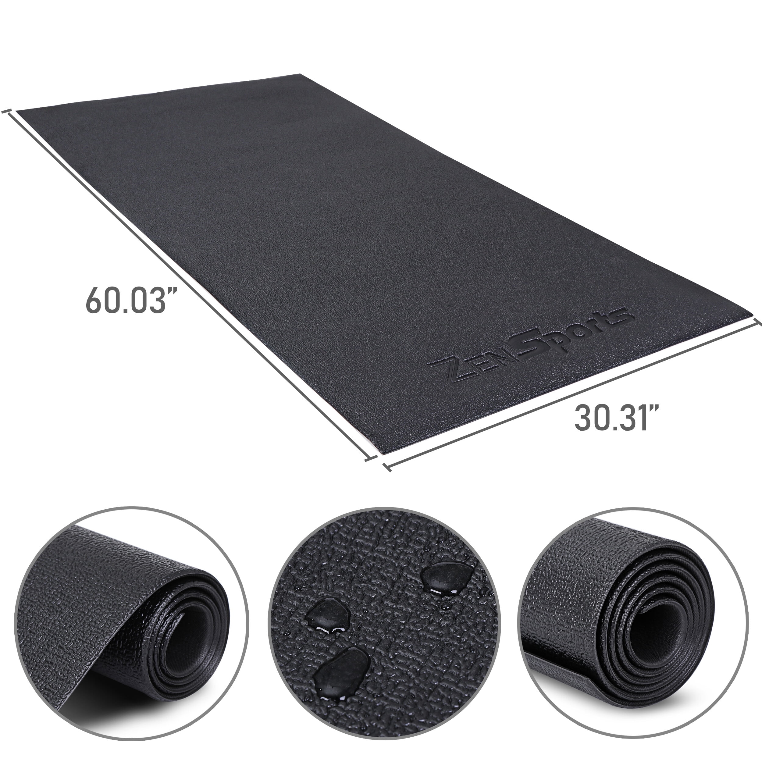 ZenSports 5x2.ft Exercise Treadmill Mat,Equipment Mat, Waterproof 0.23