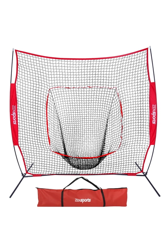 7x7FT Portable Baseball Practice Net Softball Hitting Pitching Net W/Bag