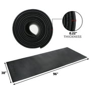 ZenSports 8x3-ft High-Density Treadmill Mat, Exercise Equipment Floor Mat, PVC Waterproof Fitness Mat Black