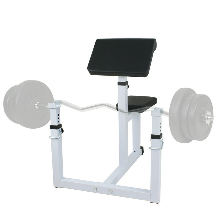 ZenSports Adjustable Preacher Curl Bench, 6-Position Height