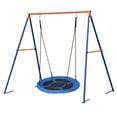 thumbnail image 1 of ZenSports Durable Hanging Ropes Saucer Metal Swing Set, 87 in x 65 in x 71 in, 1 of 10