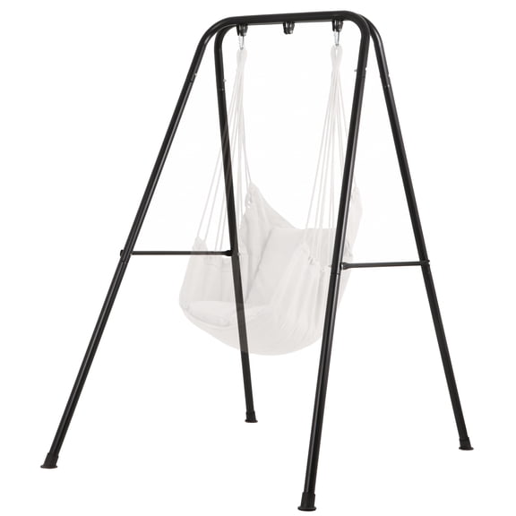 ZenSports Foldable Hammock Chair Stand, Heavy Duty Steel A-Frame Hammock Stand 330 lbs Capacity, Hanging Chair Frame Outdoor Indoor Patio Garden, Black