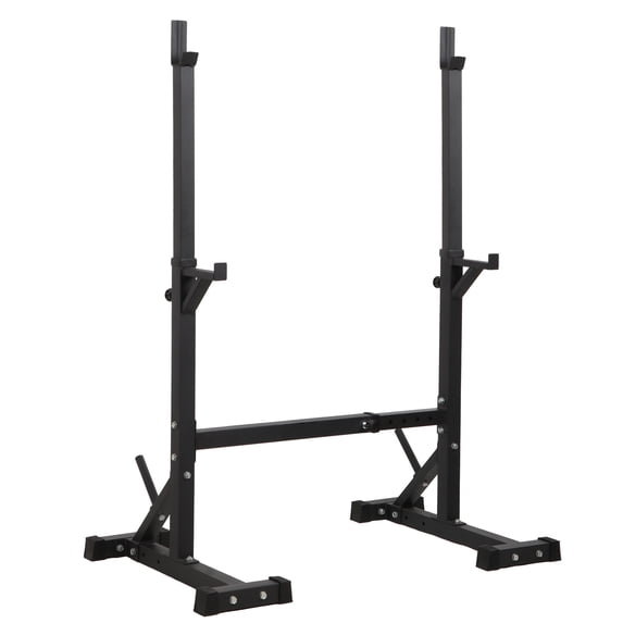 ZenSports Heavy Duty Weight Rack with Dual Mounting Modes, Adjustable Squat Barbell Stand Home Gym Strength Training Equipment for Squat Bench Press, Black