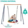 thumbnail image 1 of ZenSports Kids 440lbs Swing Frame Stand Set W/40'' Saucer Swing Tree Swing, Heavy-Duty Adjustable Outdoor Fun, 1 of 10