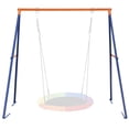 thumbnail image 1 of ZenSports Kids Outdoor A-Frame Swing Stand Set, Large Frame Heavy Duty Steel All-Weather, Backyard Fun, 1 of 10