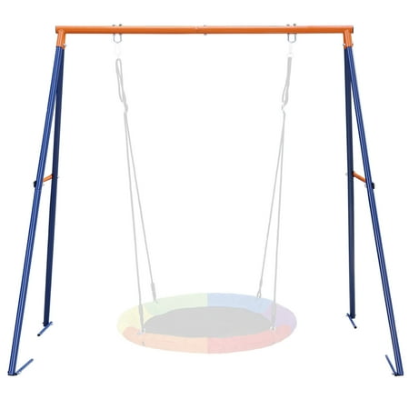 ZenSports Kids Outdoor A-Frame Swing Stand Set, Large Frame Heavy Duty Steel All-Weather, Backyard Fun