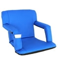 thumbnail image 1 of ZenSports Portable Stadium Chair Seat for Bleacher W/Back - 6 Reclining Positions, Blue, 1 of 11