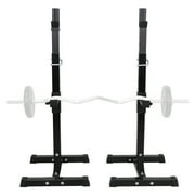 ZenSports S01-1215-G2D Black Steel Squat Rack Adjustable Barbell Free-press Bench, Black 550 lb
