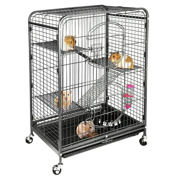 ZenStyle 37" Ferret Cage Rabbit Guinea Pig Chinchilla Rat Small Animal House Metal Frame 4 Levels