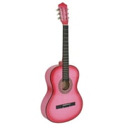 ZenStyle 38 Beginners Acoustic Guitar with Case, Strap, Tuner and Pick for Starter, Pink