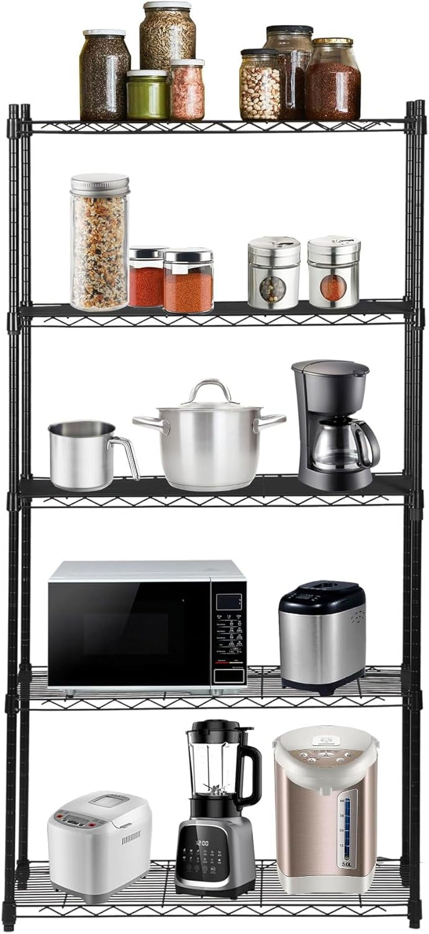 ZenStyle 5-Shelf Adjustable Storage Shelving Unit Heavy Duty Steel ...