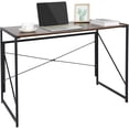 thumbnail image 1 of ZenStyle Folding Computer Writing Desk Wood Top Metal Frame Study Desk PC Laptop Table, 1 of 9