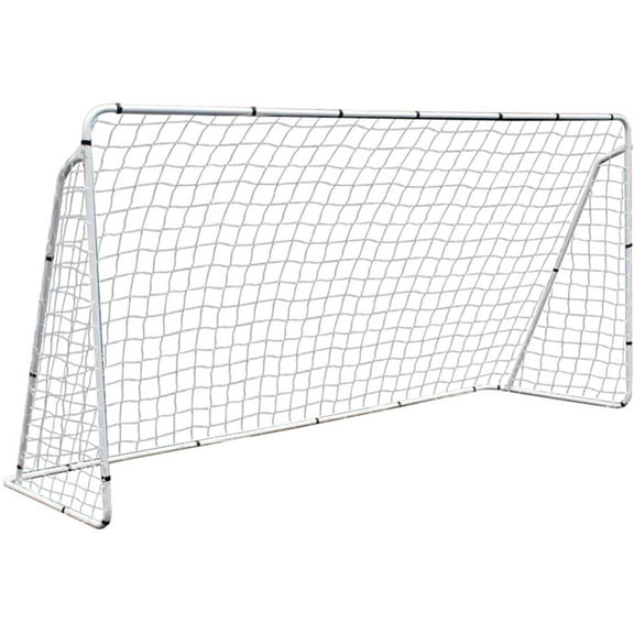 ZenStyle Football Post Soccer Goal Target Net 12 Ft. x 6 Ft. Football Shooting Training Aid Ultimate Backyard Outdoor Kids Official Soccer Goal, Steel Frame