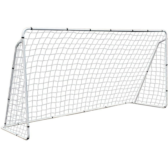 ZenStyle Football Post Soccer Goal Target Net 12 Ft. x 6 Ft. Football Shooting Training Aid Ultimate Backyard Outdoor Kids Official Soccer Goal, Steel Frame