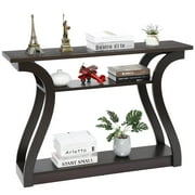 ZenStyle Home Entryway Console Table 3-Tier Freestanding Simple Luxury Style Curved Hallway Table