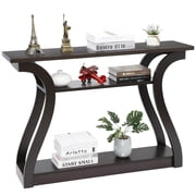 ZenStyle Home Entryway Console Table 3-Tier Freestanding Simple Luxury Style Curved Hallway Table